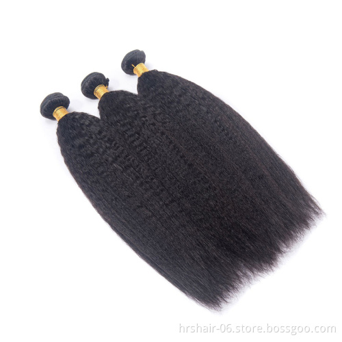 factory supply cuticle aligned Brazilian human hair natural black kinky curly 8A bundles